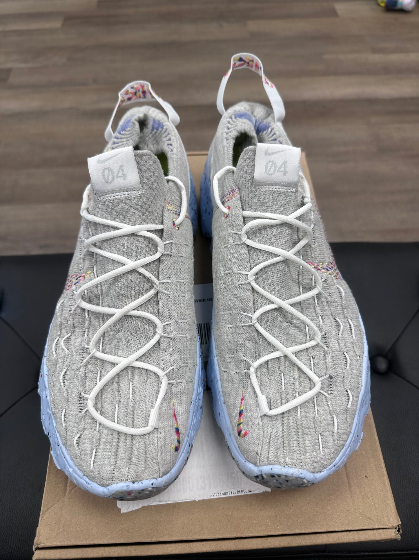Nike Space Hippie 04 Grey Rainbow - Size 12 (U)