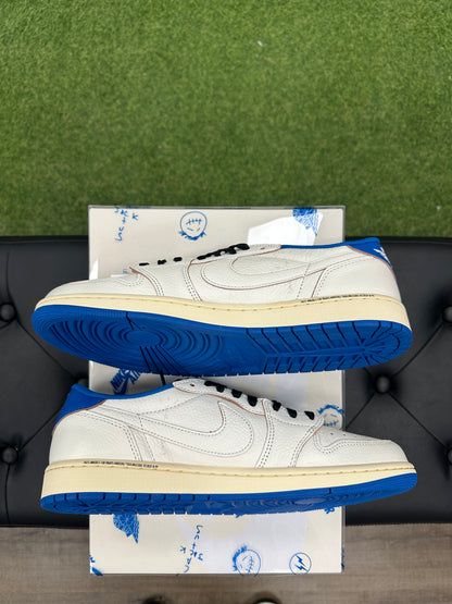 Jordan 1 Retro Low OG SP Fragment x Travis Scott Sail Military Blue - Size 11