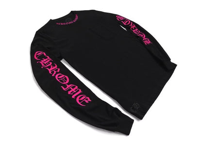 Chrome Hearts Long Sleeve Pocket Crew Hot Pink/Black - Size 2XL