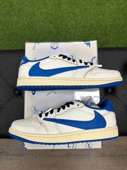 Jordan 1 Retro Low OG SP Fragment x Travis Scott Sail Military Blue - Size 8