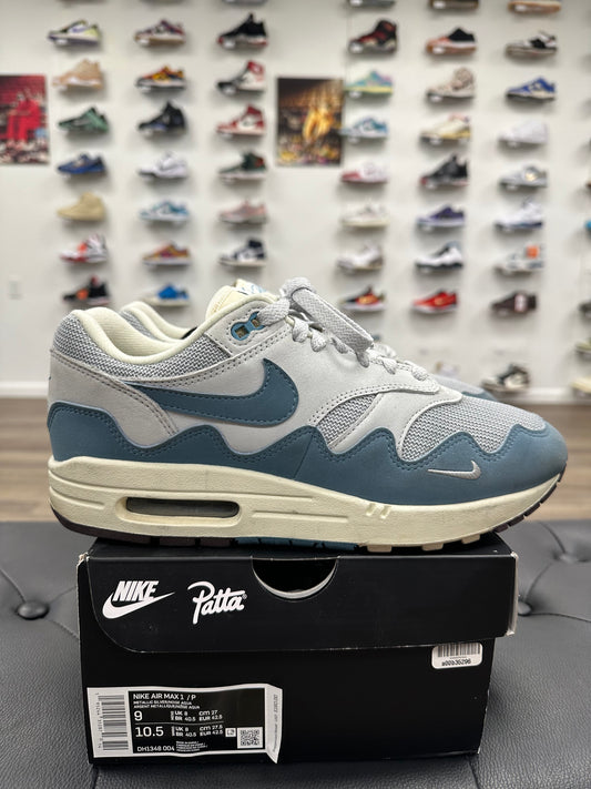 Nike Air Max 1 Patta Waves Noise Aqua (with Bracelet) - Size 9 (U)