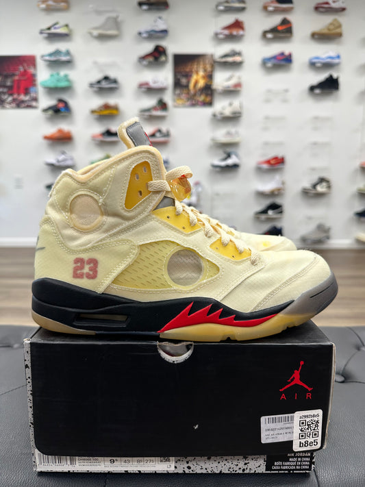 Jordan 5 Retro Off-White Sail - Size 9.5 (U)