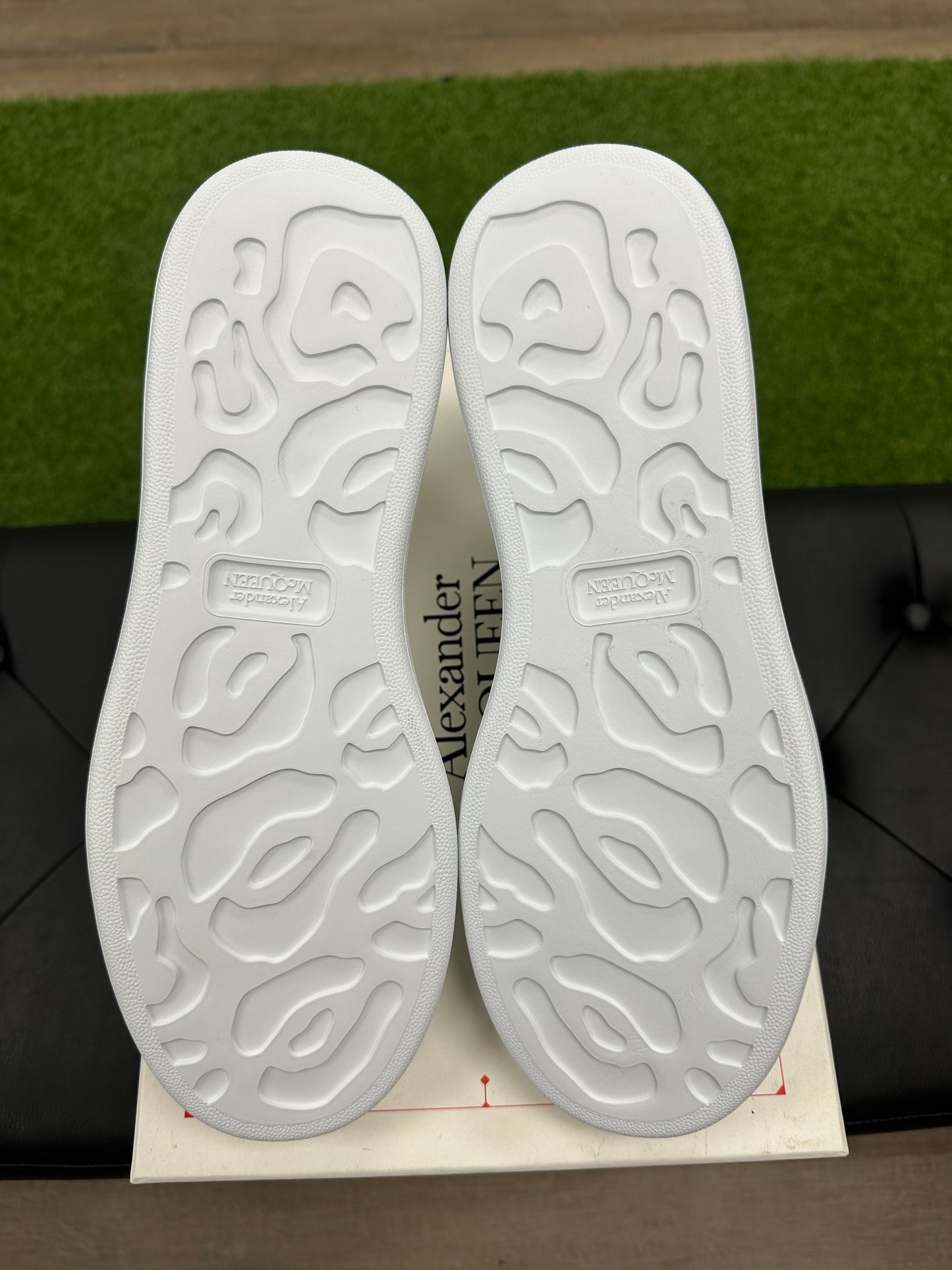 Alexander McQueen Oversized New Tech Calf White Stone - Size 10