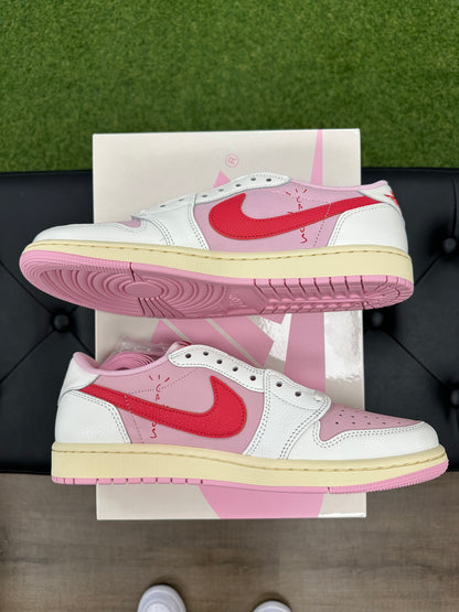 Jordan 1 Retro Low OG SP Travis Scott Sail Tropical Pink - Size 10
