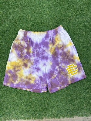Eric Emanuel EE Basic/Core Short Purple Tie Dye/Yellow - Size XL