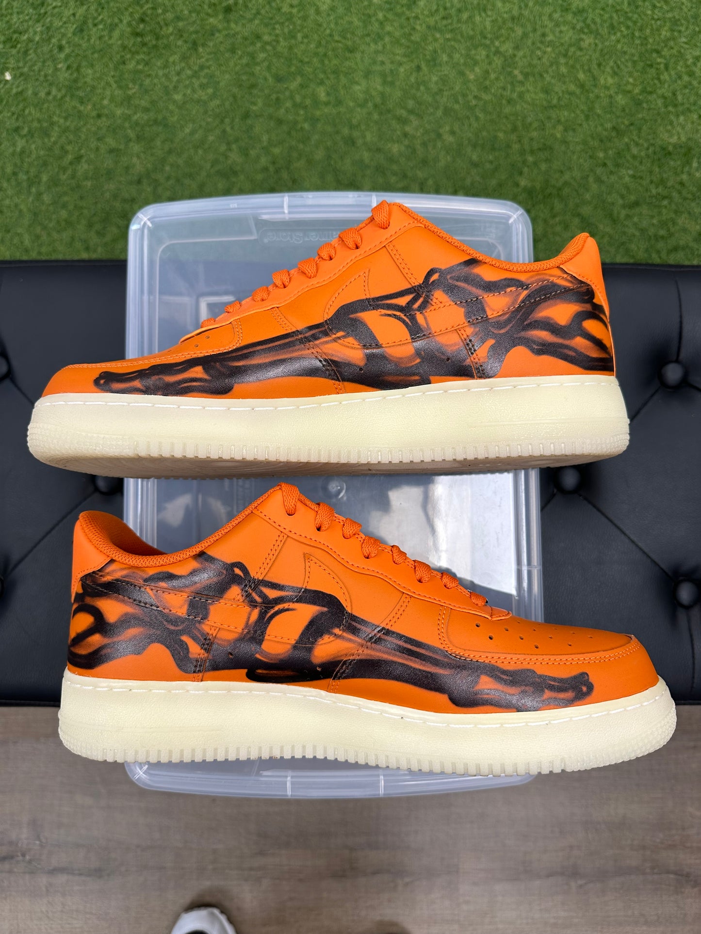 Nike Air Force 1 Low Orange Skeleton Halloween (2020) - Size 11.5 (U)