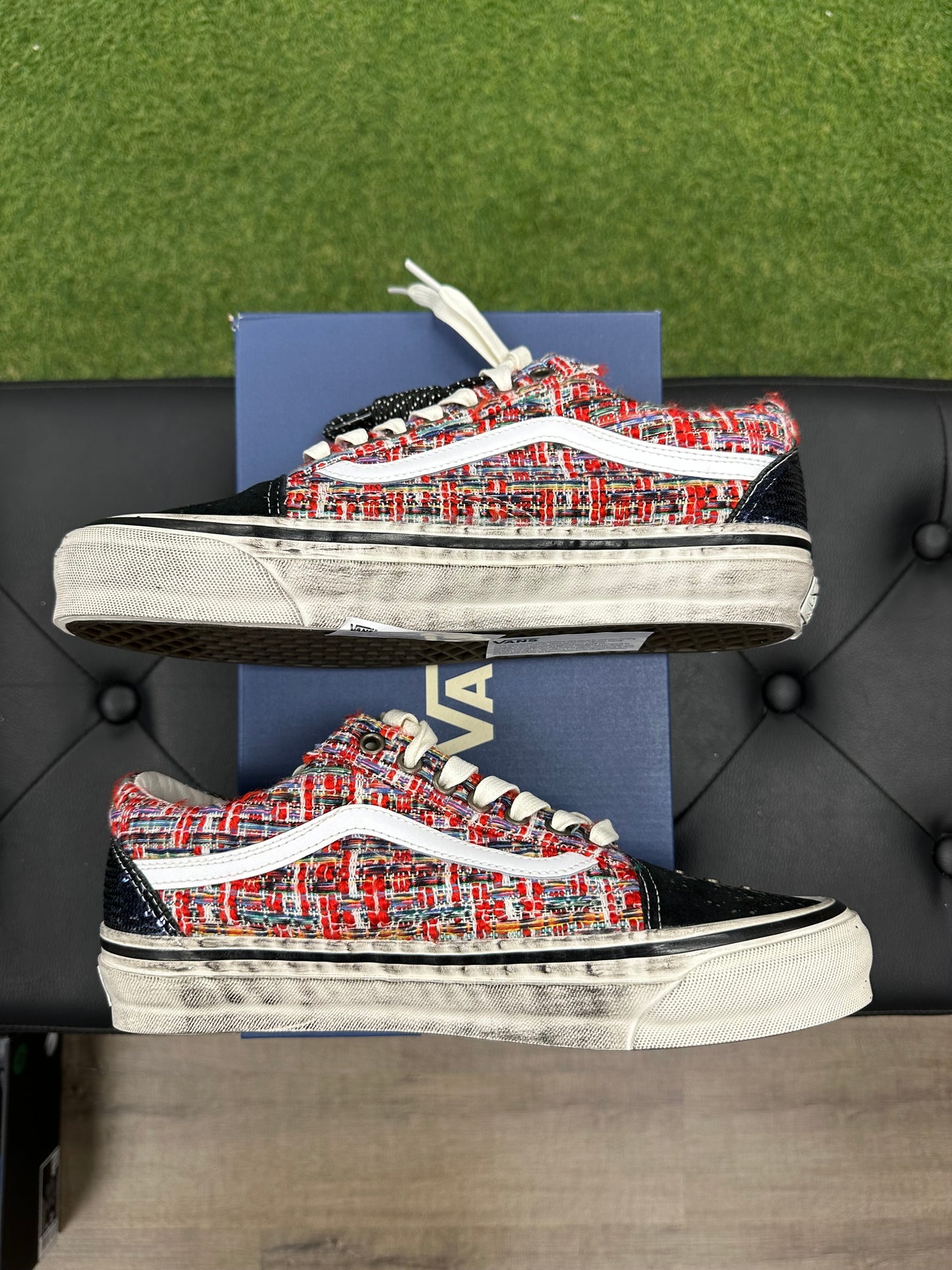 Vans Premium Old Skool Charms Red Black - Size 8