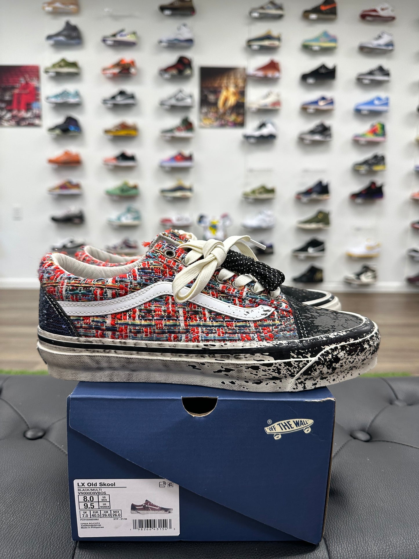 Vans Premium Old Skool Charms Red Black - Size 8