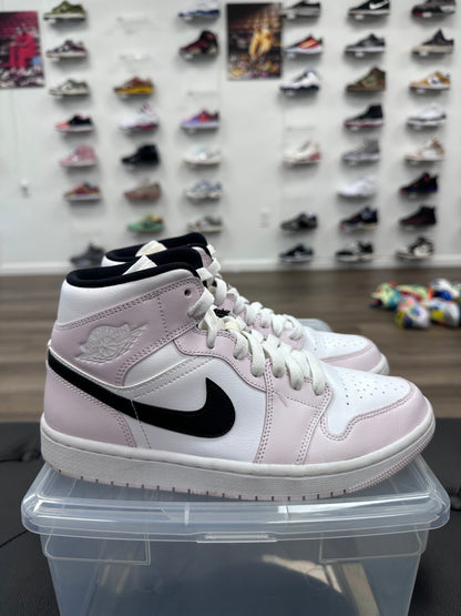 Jordan 1 Mid Barely Rose (Women's) - Size 8 (U)