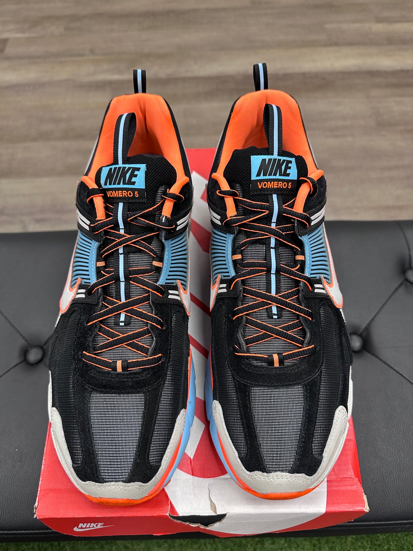 Nike Zoom Vomero 5 Blue Glaze Total Orange - Size 12 (U)