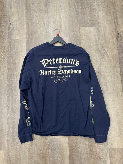 Vintage Harley Davidson Longsleeve (Navy) - Size Large