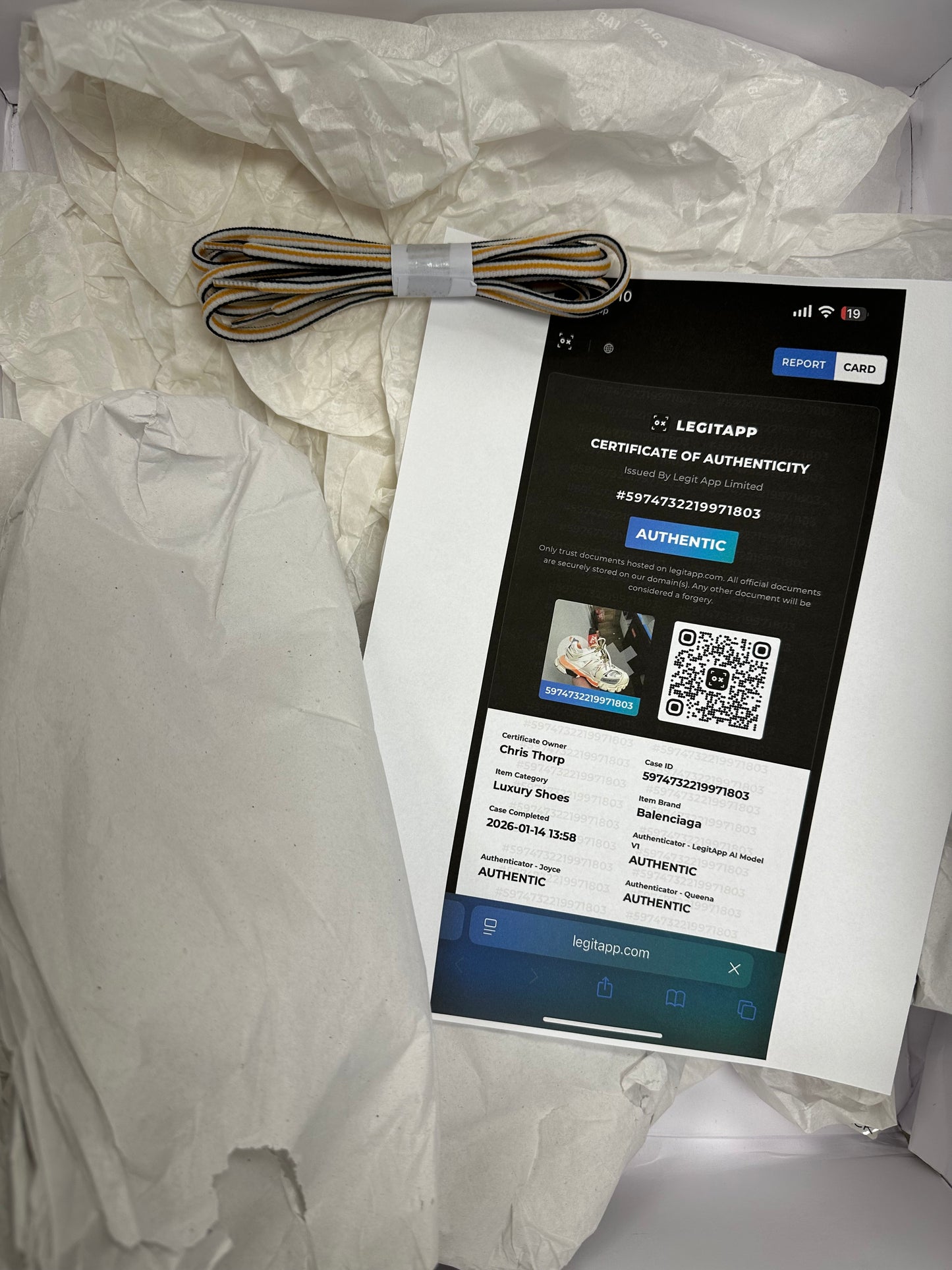 Balenciaga Track White Orange - Mens (U8)