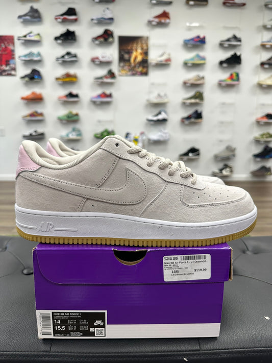 Nike Air Force 1 Low SB Light Orewood Brown Pink - Size 14