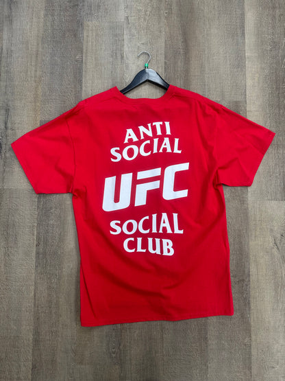 Anti Social Social Club x UFC Self-Titled Tee Red - Size XL