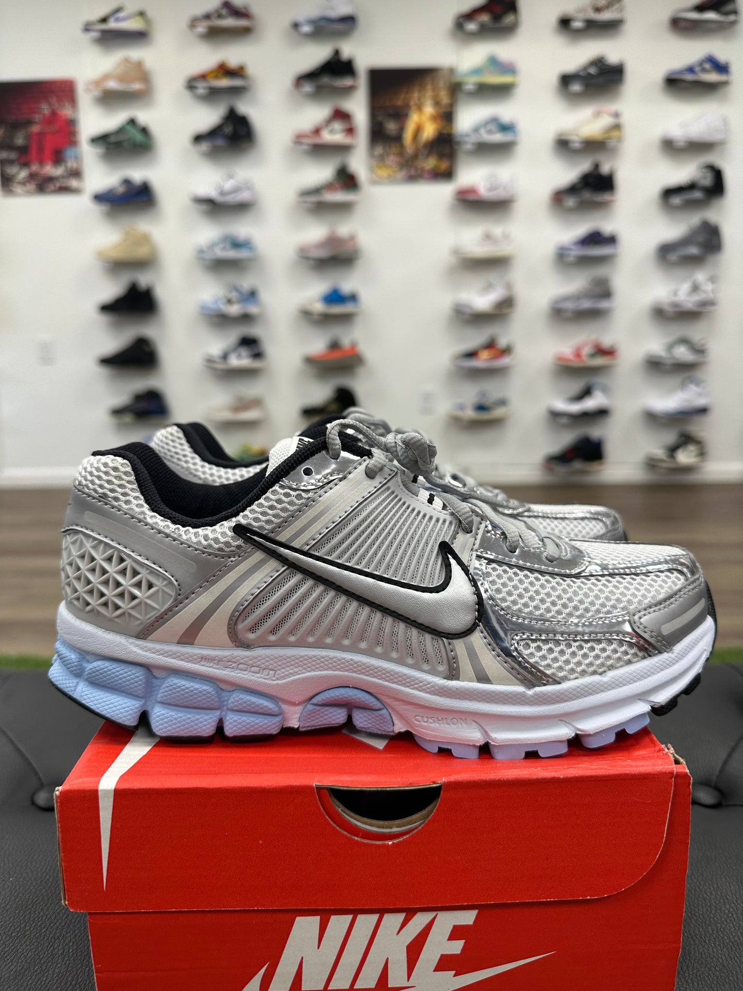 Nike Zoom Vomero 5 Metallic Silver Blue Tint (Women's) - Size 7.5