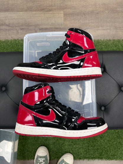 Jordan 1 Retro High OG Patent Bred (GS) - Size 7Y (U)