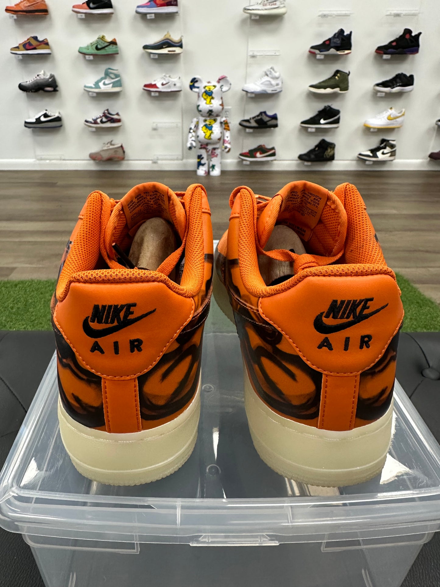 Nike Air Force 1 Low Orange Skeleton Halloween (2020) - Size 11.5 (U)