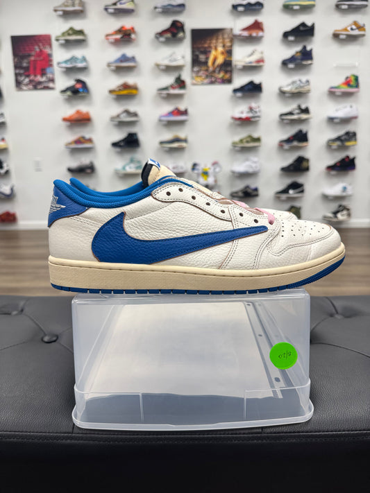 Jordan 1 Retro Low OG SP Fragment x Travis Scott Sail Military Blue - Size 12 (U)