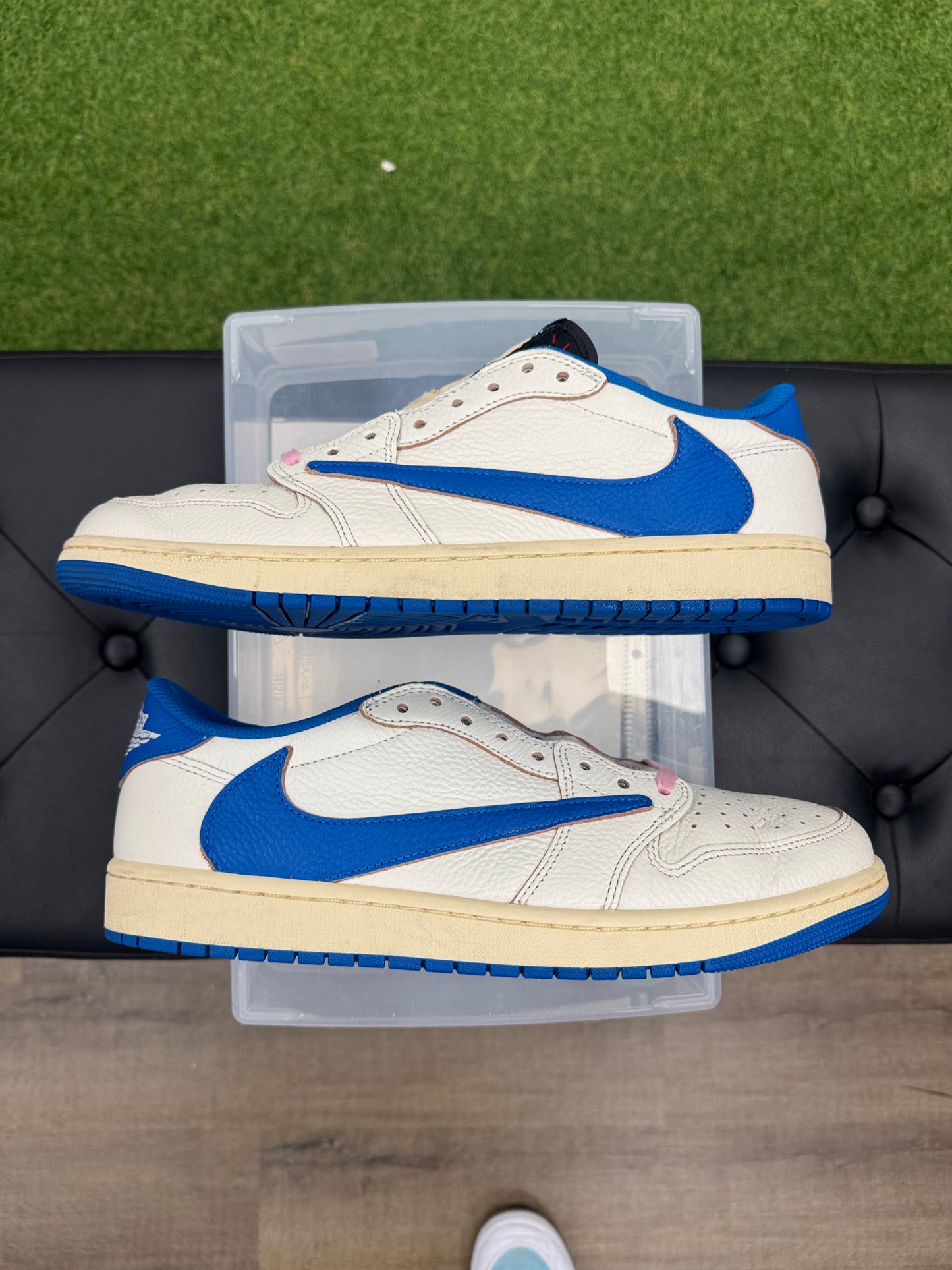 Jordan 1 Retro Low OG SP Fragment x Travis Scott Sail Military Blue - Size 12 (U)