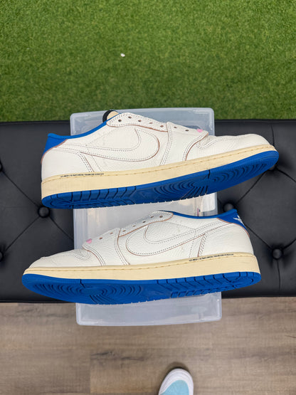 Jordan 1 Retro Low OG SP Fragment x Travis Scott Sail Military Blue - Size 12 (U)