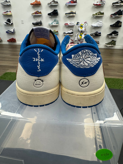 Jordan 1 Retro Low OG SP Fragment x Travis Scott Sail Military Blue - Size 12 (U)