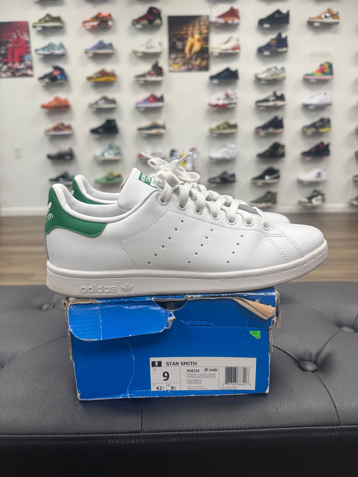 adidas Stan Smith White Green (OG)- Size 9 (U)