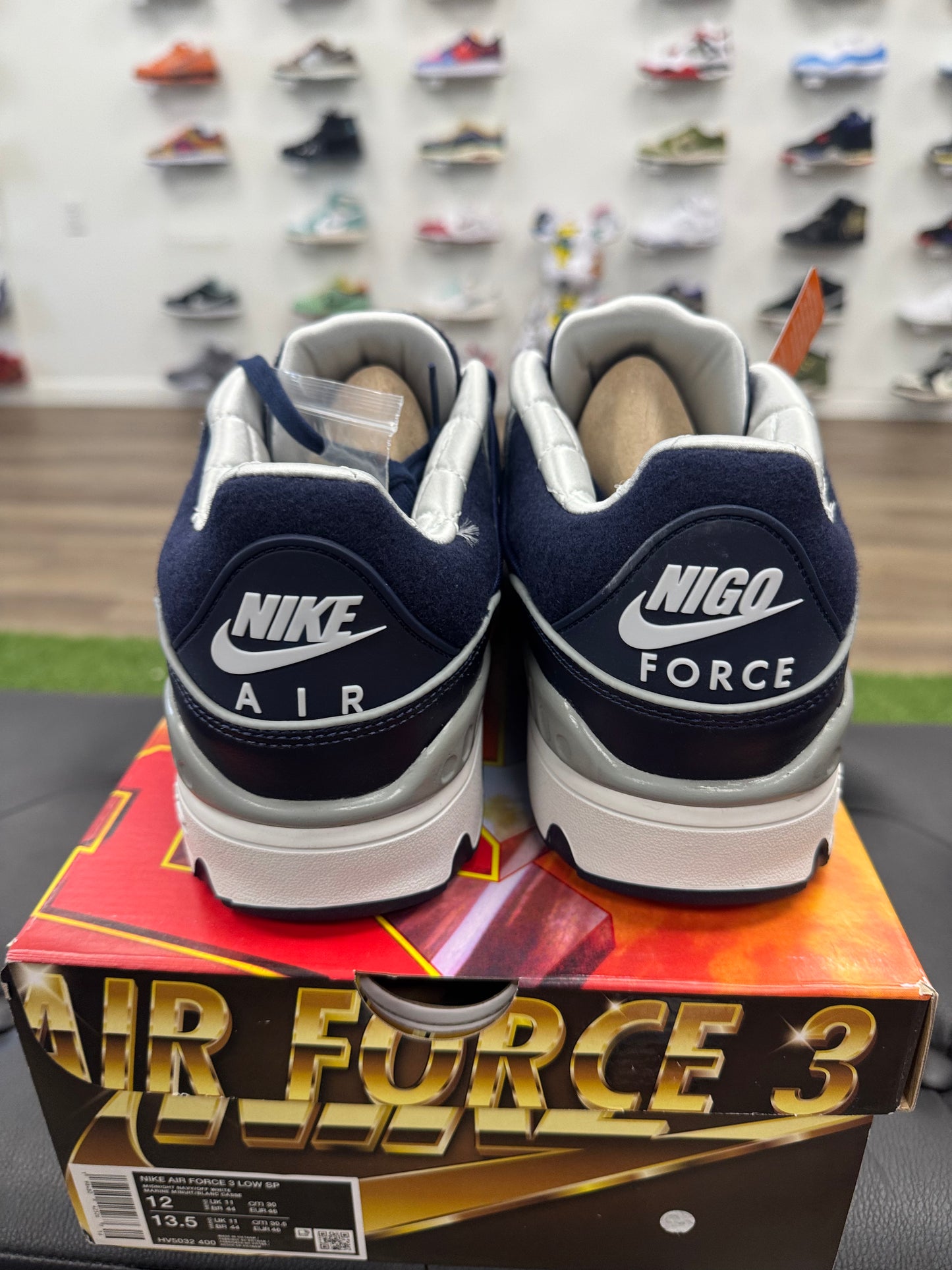Nike Air Force 3 Low SP Nigo Pendleton College Pack Midnight Navy - Size 12