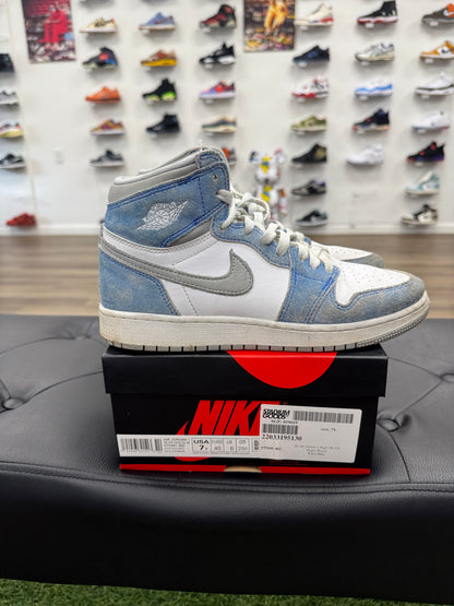 Jordan 1 Retro High Hyper Royal Smoke Grey (GS) - Size 7Y (U)