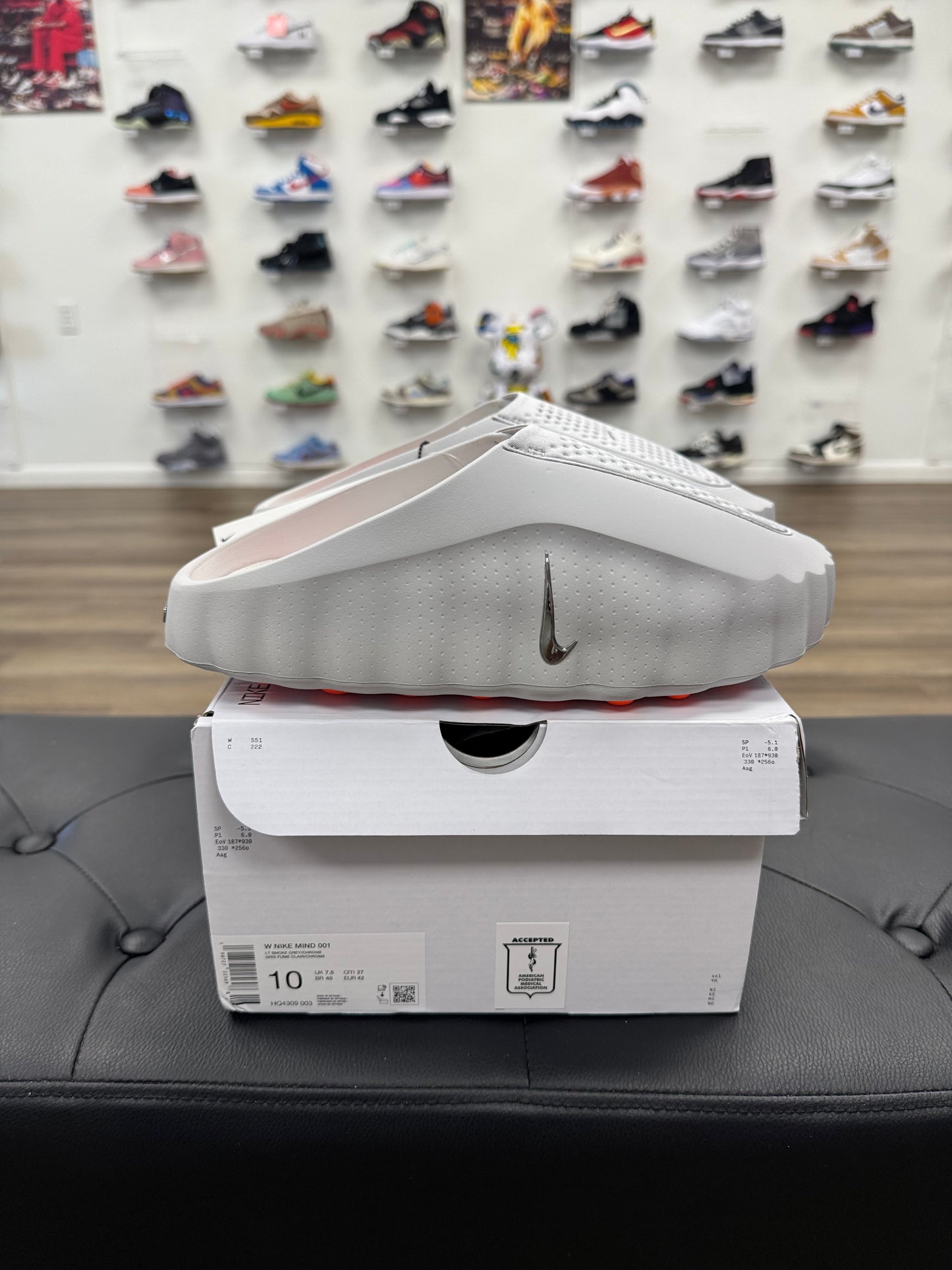 Nike Mind 001 Slide Light Smoke Grey (Women's) - Size 10