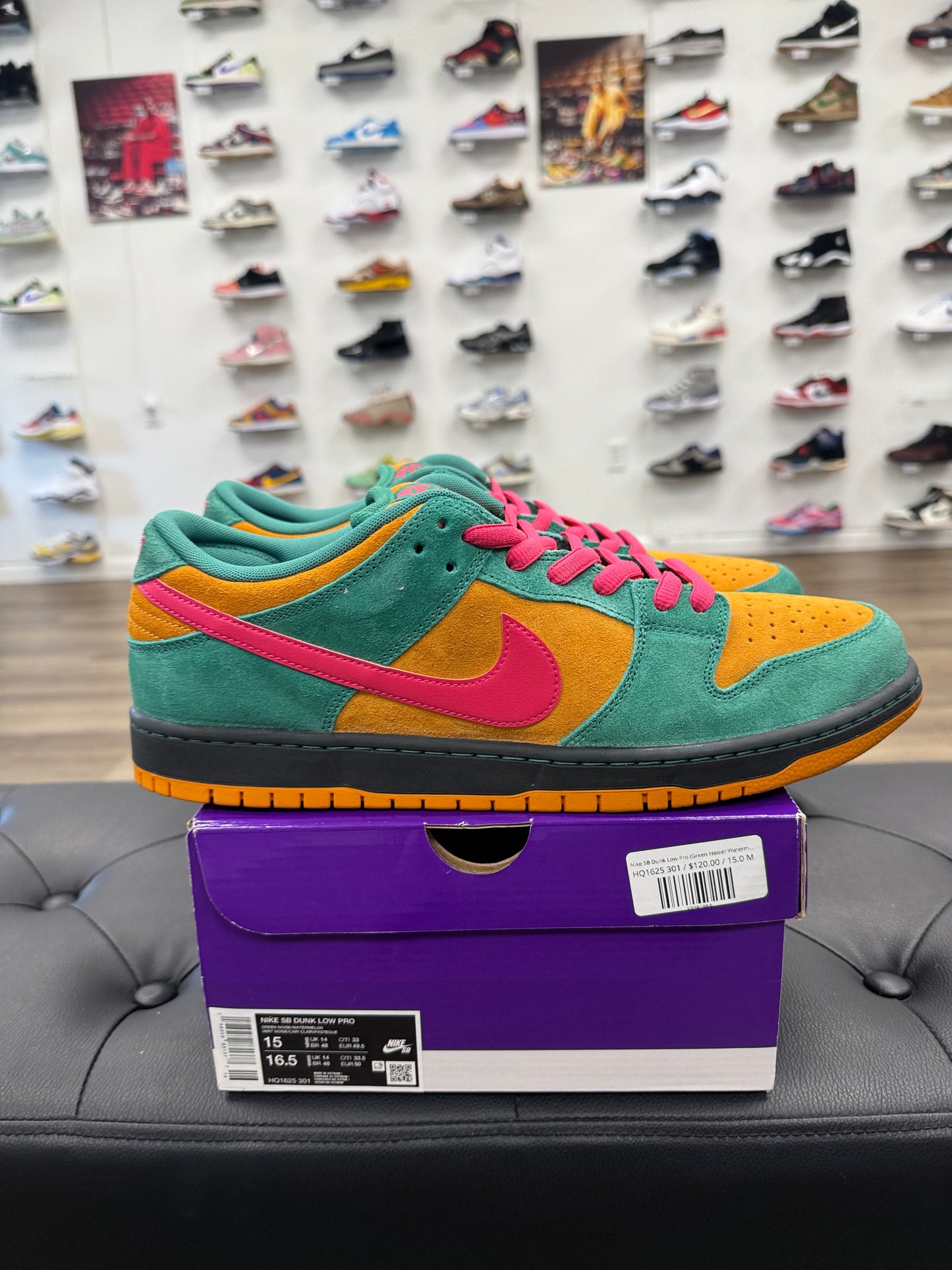 Nike SB Dunk Low Pro Green Noise Watermelon - Size 15