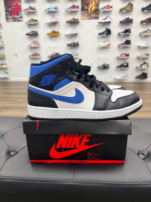 Jordan 1 Mid White Black Racer Blue - Size 11 (U)