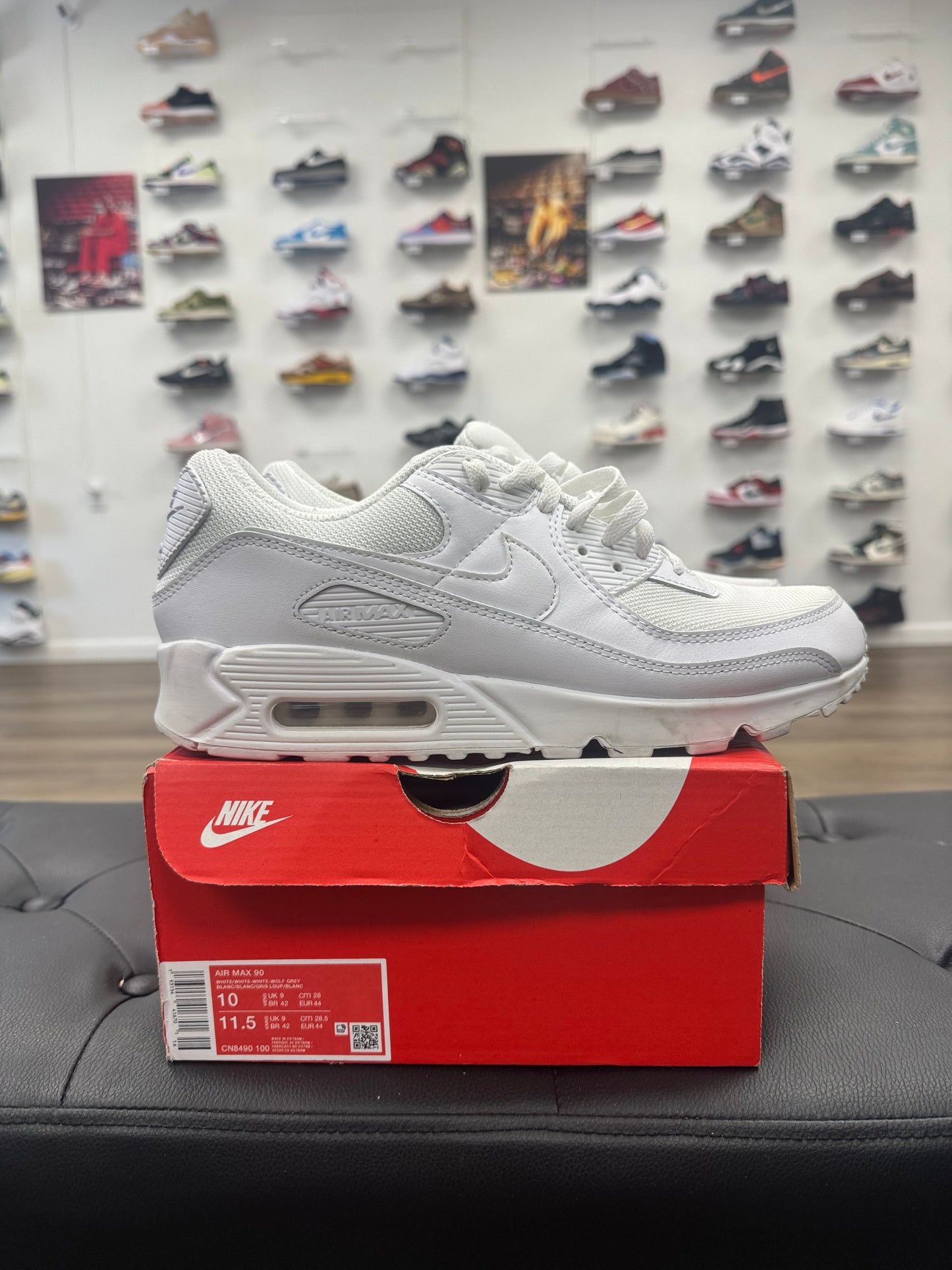 Nike Air Max 90 Recraft Triple White - Size 10 (U)