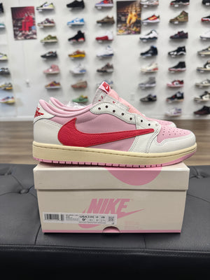 Jordan 1 Retro Low OG SP Travis Scott Sail Tropical Pink - Size 9.5