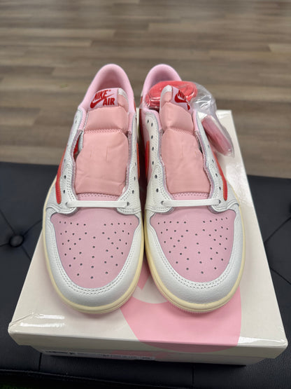 Jordan 1 Retro Low OG SP Travis Scott Sail Tropical Pink - Size 9.5