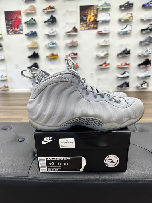 Nike Air Foamposite One Wolf Grey Suede - Size 12 (U)