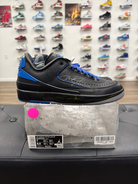 Jordan 2 Retro Low SP Off-White Black Blue - Size 7 (U)