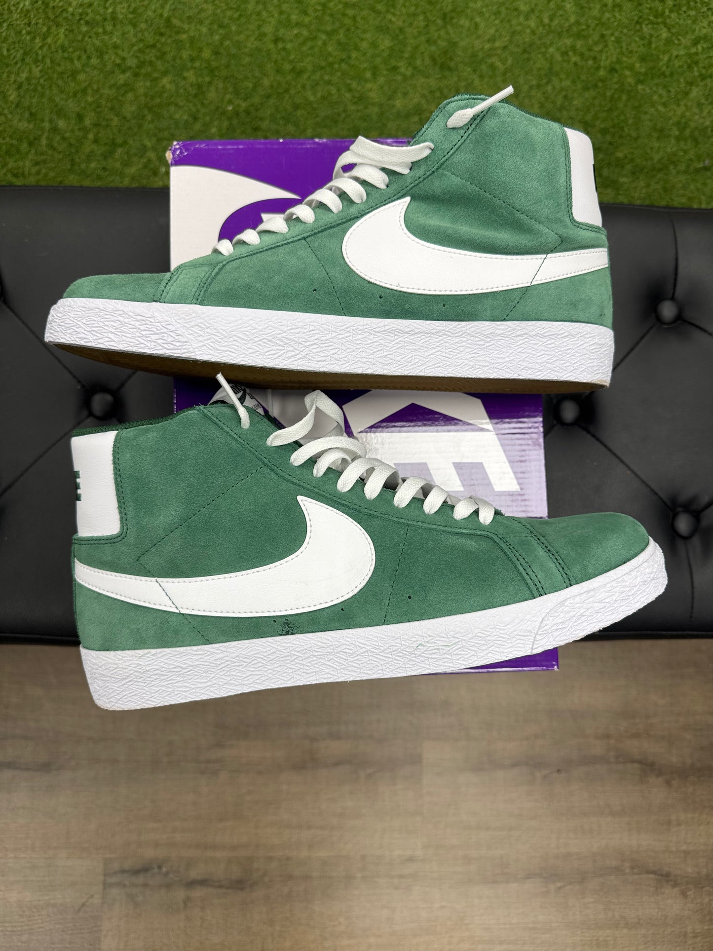 Nike SB Zoom Blazer Mid Fir White - Size 12 (U)