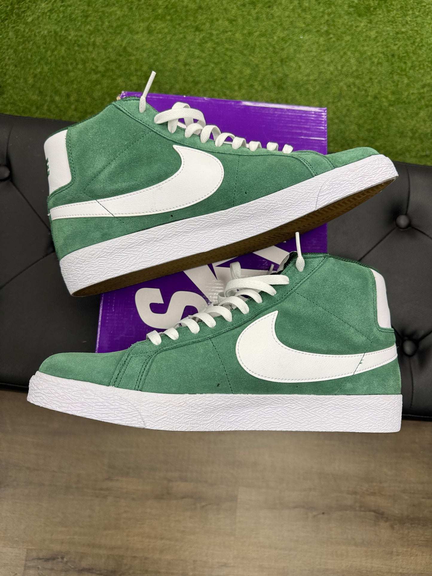 Nike SB Zoom Blazer Mid Fir White - Size 12 (U)