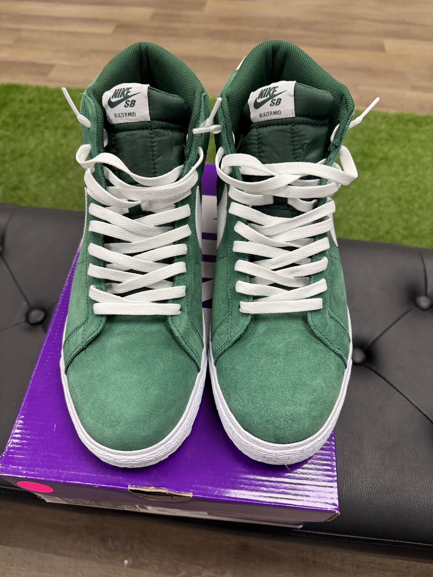 Nike SB Zoom Blazer Mid Fir White - Size 12 (U)