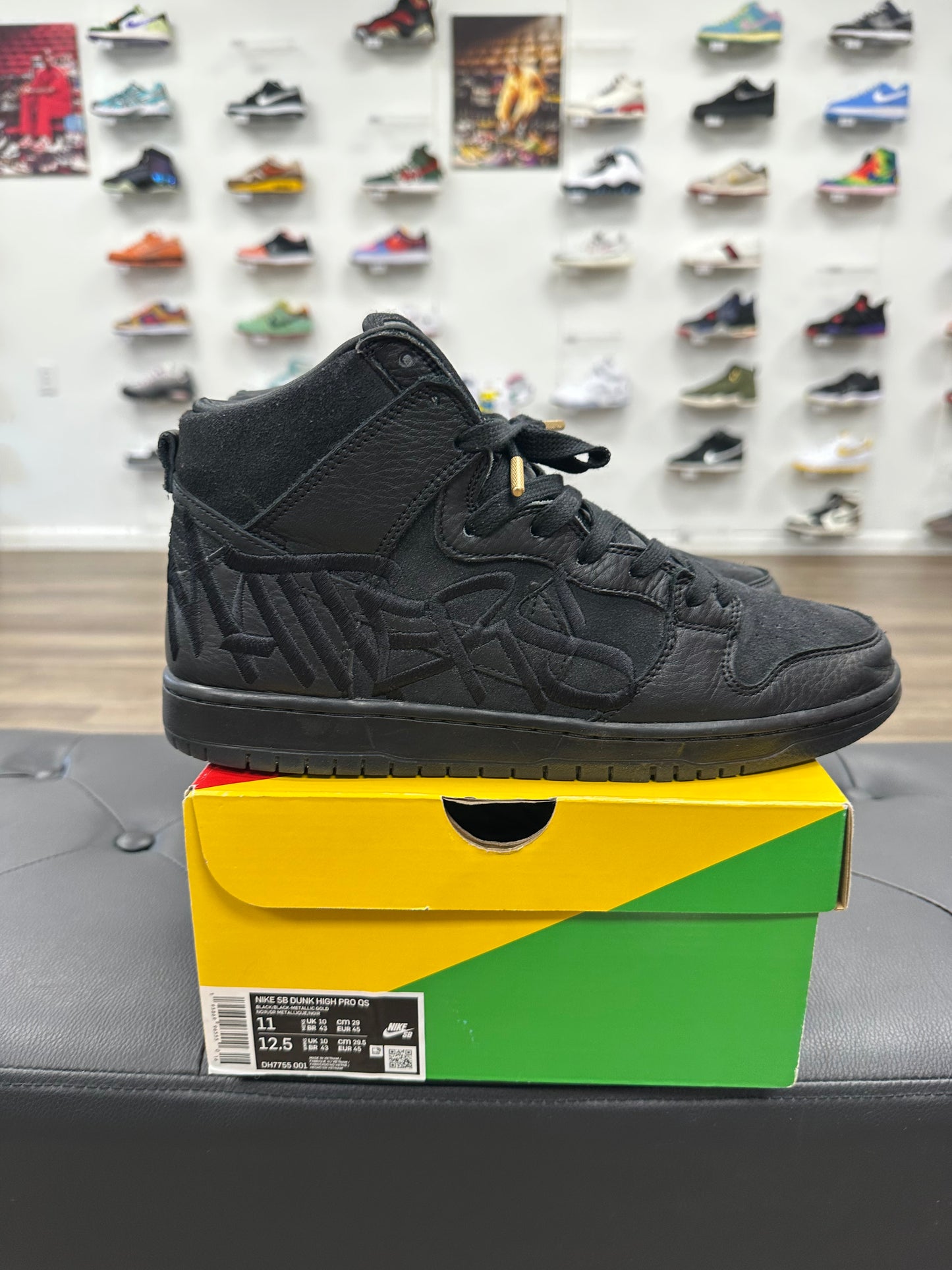 Nike SB Dunk High FAUST Black Gold - Size 11 (U)