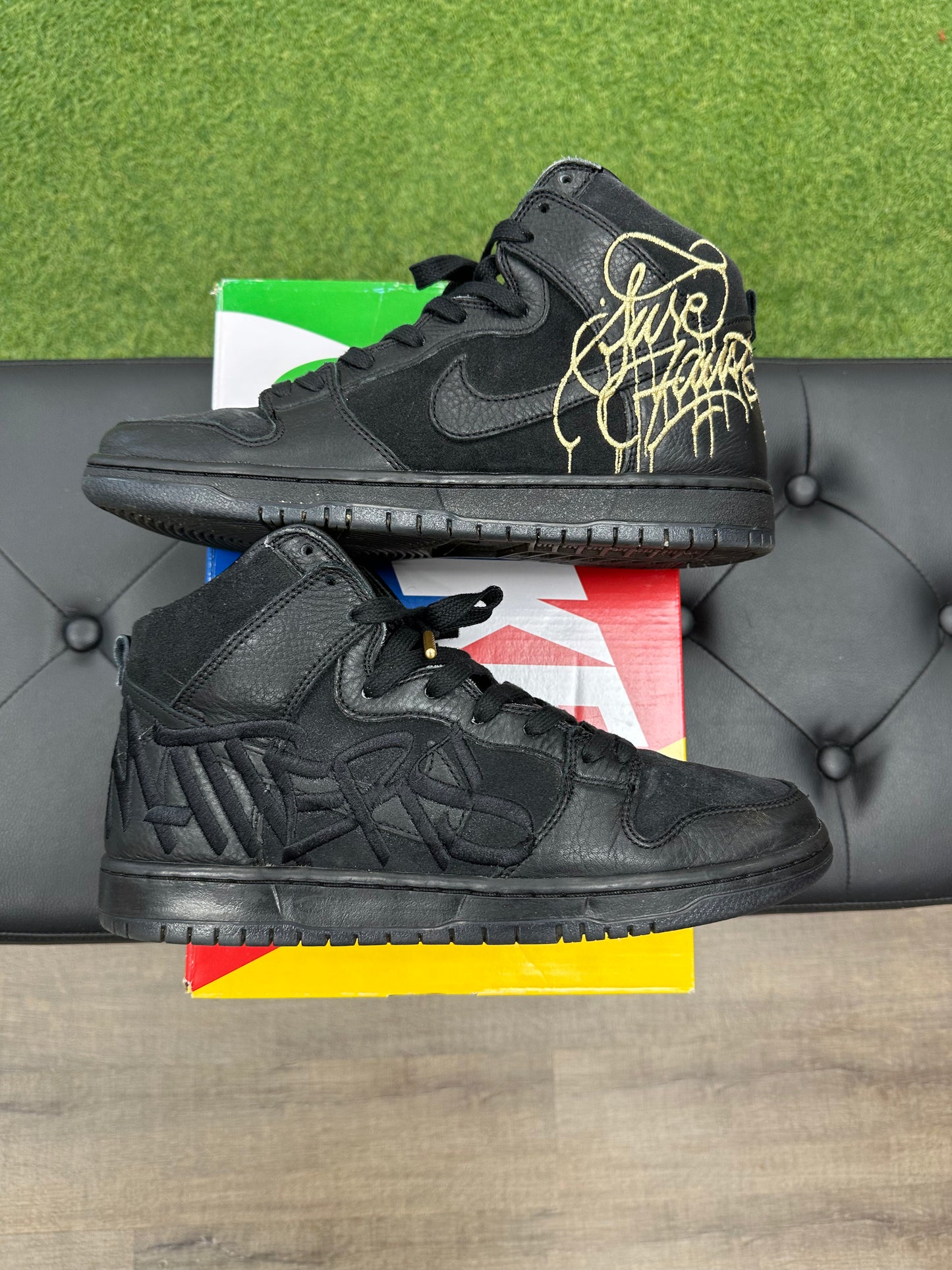 Nike SB Dunk High FAUST Black Gold - Size 11 (U)