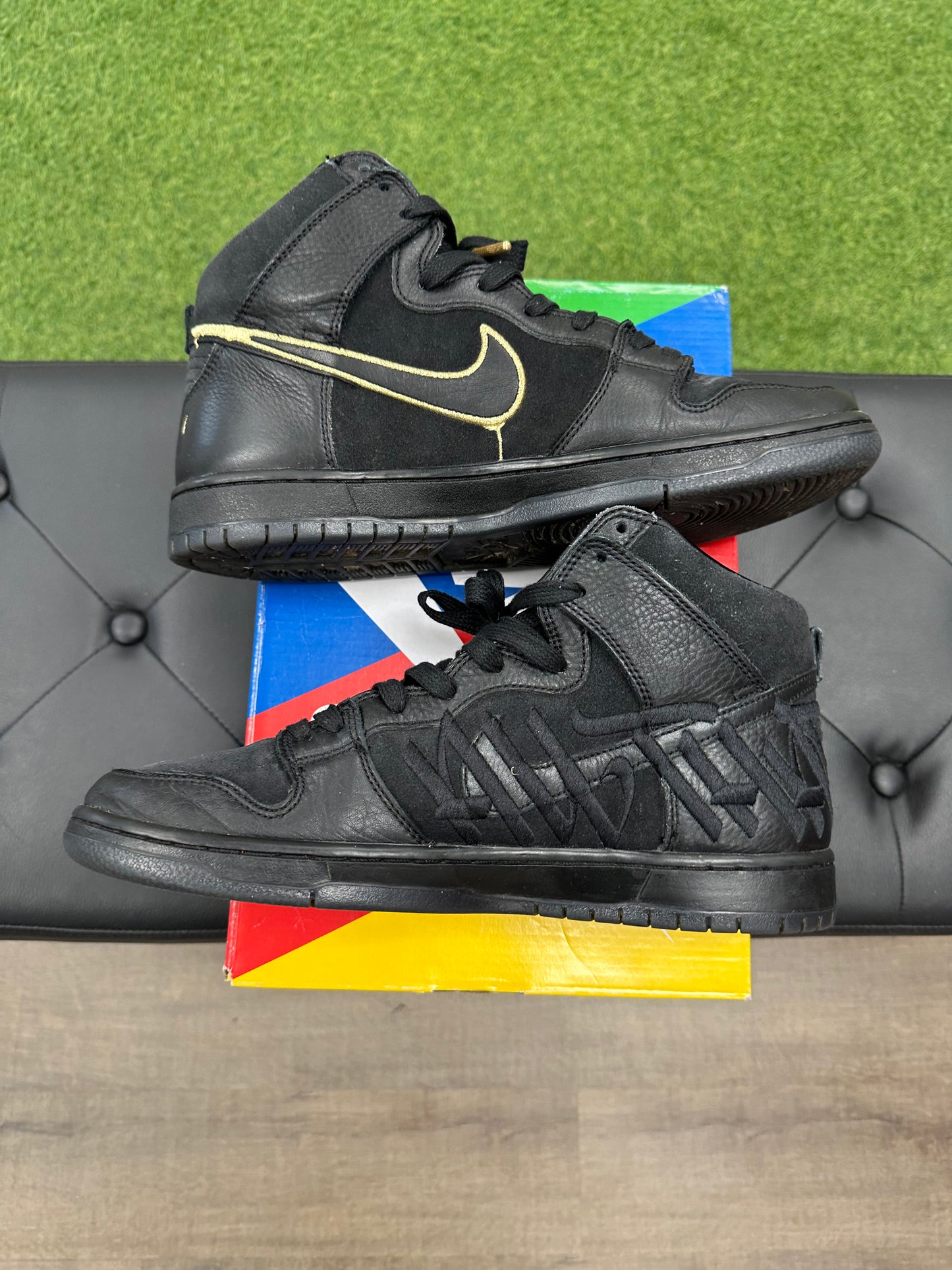 Nike SB Dunk High FAUST Black Gold - Size 11 (U)