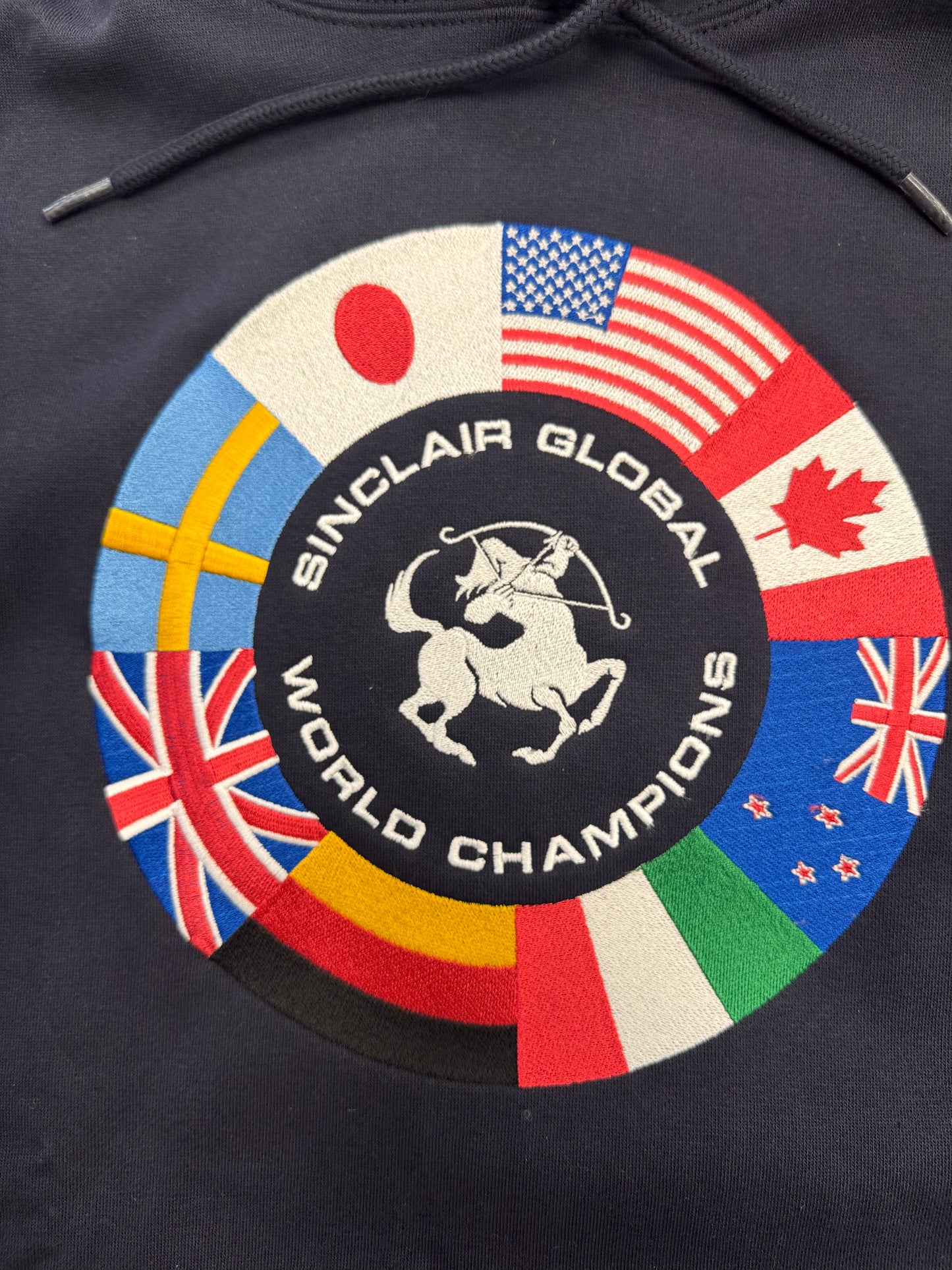 Sinclair Flag Hoodie Navy- Mens