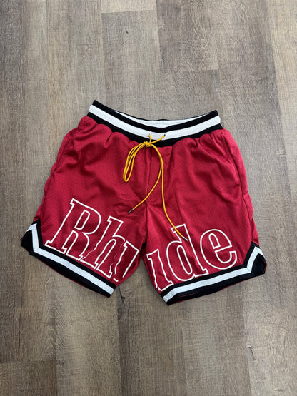 Rhude Court Logo Short Red- Mens