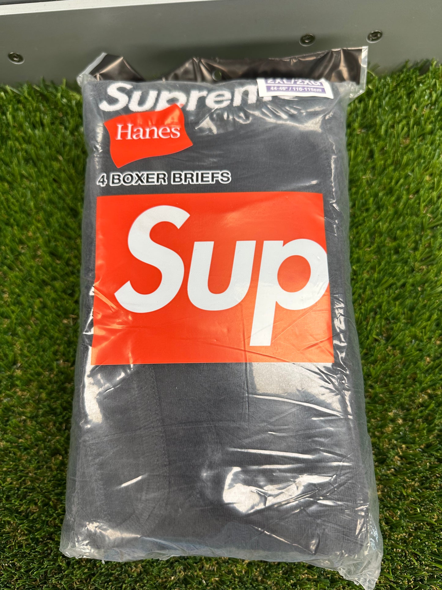 Supreme Hanes Boxer Brief (4 Pack) Black - XXL