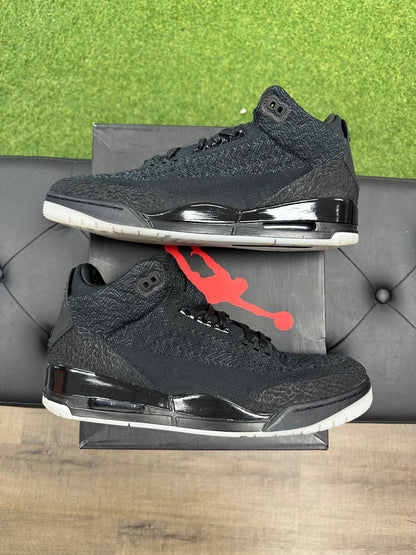 Jordan 3 Retro Flyknit Black - Size 12.5 (U)