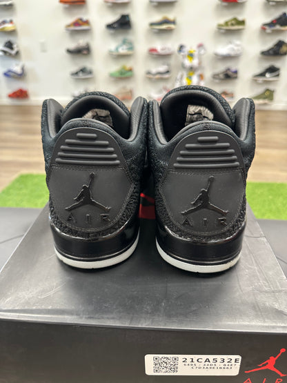 Jordan 3 Retro Flyknit Black - Size 12.5 (U)