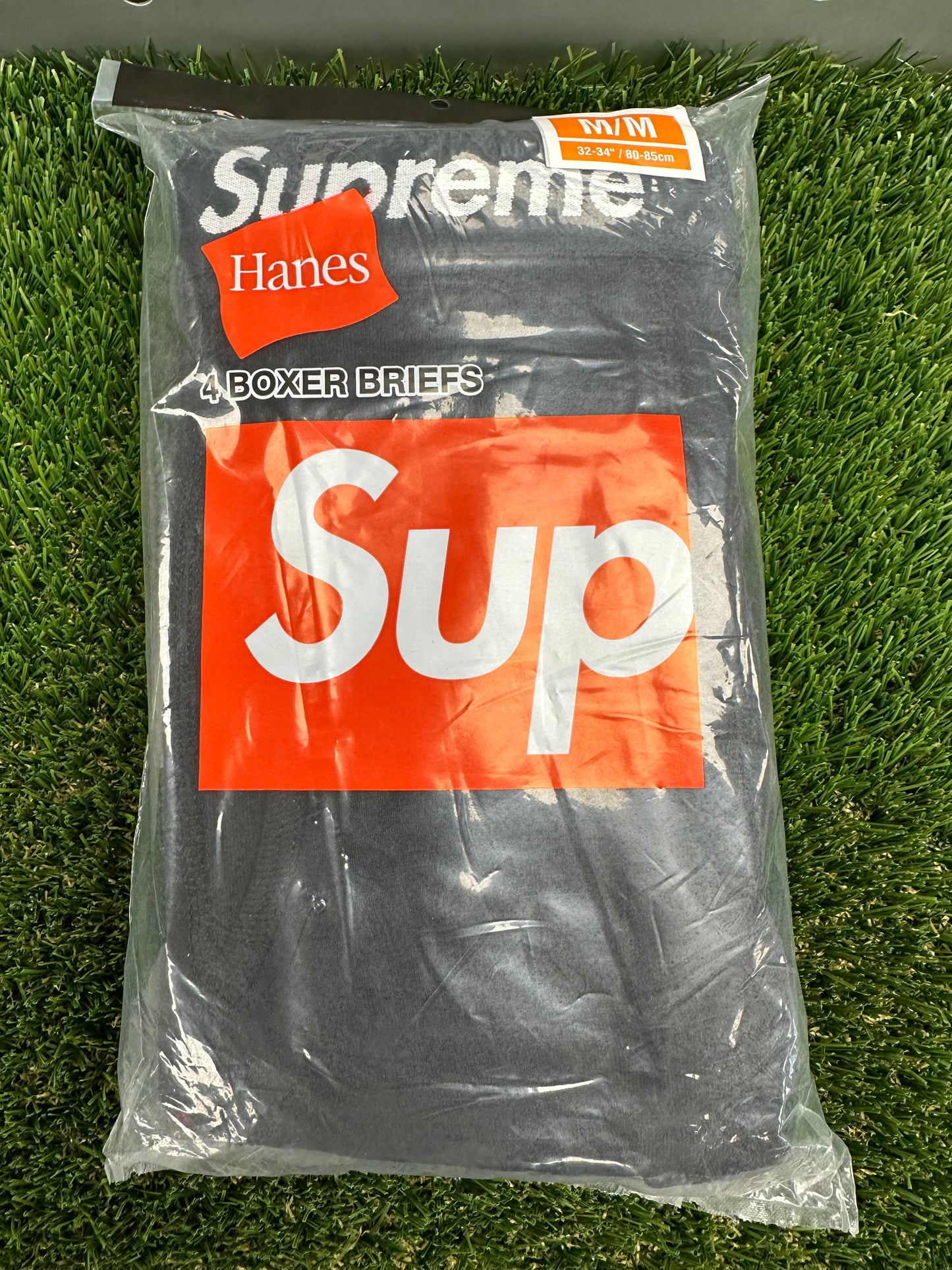 Supreme Hanes Boxer Brief (4 Pack) Black - Medium