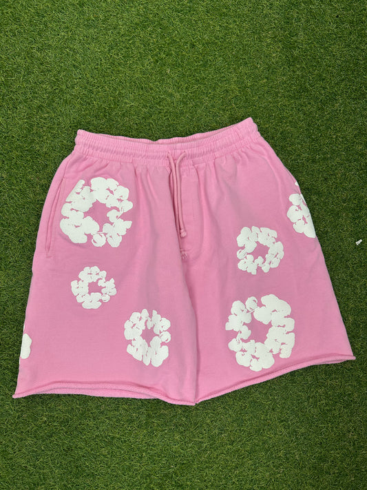 Denim Tears The Cotton Wreath Shorts Pink - Size Large (U)