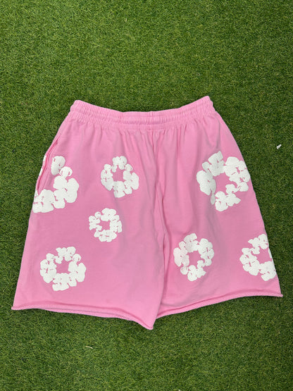Denim Tears The Cotton Wreath Shorts Pink - Size Large (U)